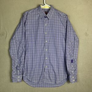 Robert Graham Shirt‎ Mens Medium Purple Plaid Long Sleeve Button Up Adult